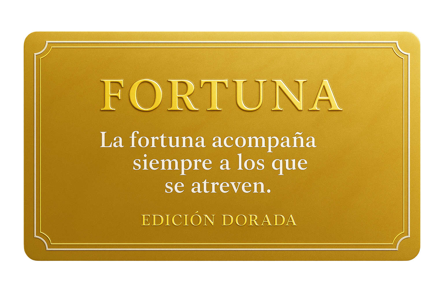 Carta individual – Edición dorada
